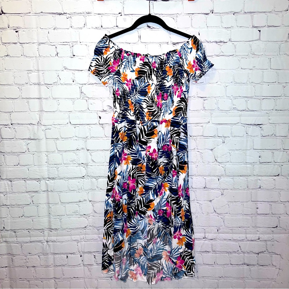 Forever 21 Smocked Floral Wrap Dress 13/14